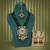 Green color kundan necklace set