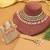 Pink color kundan necklace set