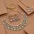 Pink & pista green color kundan necklace set