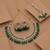 Green color kundan necklace set