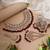 Maroon color kundan necklace set