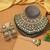 Green color kundan necklace set