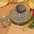 Yellow color kundan necklace set