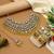 Yellow color kundan necklace set