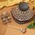 Maroon color kundan necklace set