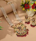 Maroon & green color rajputi jewellery rani haar