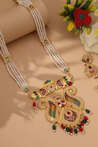 Multi color rajputi jewellery rani haar