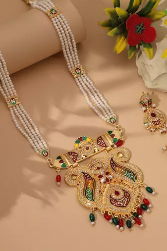 Multi color rajputi jewellery rani haar