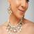 Gold plated kundan necklace set