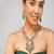 Gold plated kundan multicolor stone necklace set
