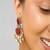 Gold plated kundan red stone necklace set