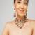 Gold plated kundan red stone necklace set