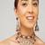 Gold plated kundan red stone necklace set