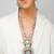 Gold plated kundan blue stone necklace set