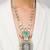 Gold plated kundan blue stone necklace set