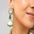 Gold plated kundan green stone necklace set