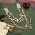 Yellow color kundan necklace set