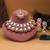 Maroon color kundan necklace set