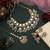 Pista green & pink color kundan necklace set