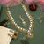 Yellow color kundan necklace set