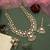 White color meena work kundan necklace set