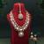 Maroon color meena work kundan necklace set