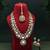 Green color meena work kundan necklace set