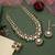 Green color meena work kundan necklace set