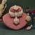 Maroon color choker kundan necklace set