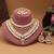 White color meena work kundan necklace set