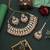 Maroon color kundan necklace set