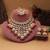 Maroon color kundan necklace set