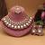 Maroon color meena work kundan necklace set