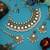 White color meena work kundan necklace set