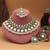 Pista green & pink color meena work kundan necklace set