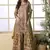 Beige crepe silk digital with aari work Palazzo suit
