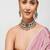 Gold plated kundan green stone necklace set