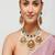 Gold plated kundan multicolor stone necklace set