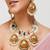 Gold plated kundan multicolor stone necklace set
