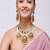 Gold plated kundan multicolor stone necklace set