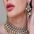 Two Toned green stone choker necklace set