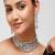 Silver plated Zircon Choker necklace set