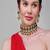 Gold plated kundan green stone choker necklace set