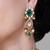 Gold plated kundan green stone choker necklace set