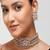 Silver plated Zircon choker necklace set