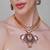 Gold plated kundan purple stone necklace set