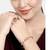 Stylish rose gold plated cubic zirconia american diamond adjustable bracelet for women & girls