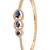 Stylish rose gold plated cubic zirconia american diamond adjustable bracelet for women