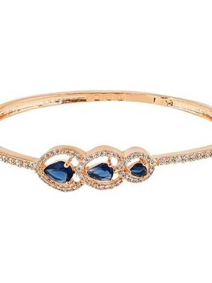 Stylish rose gold plated cubic zirconia american diamond adjustable bracelet for women 3