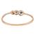 Stylish rose gold plated cubic zirconia american diamond adjustable bracelet for women
